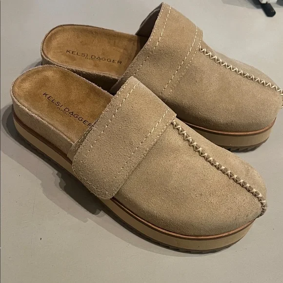 NEW Kelsi Dagger Beige Suede Loafers - Picture 3 of 3
